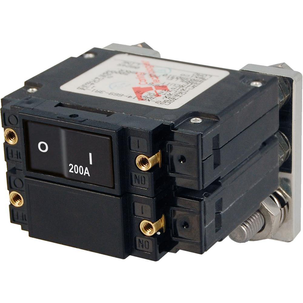 Blue Sea 7476 C - Series Flat Circuit Breaker, Single and Double Pole  -  200 Amp [7476] - Bulluna.com