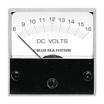 Blue Sea 8028 DC Analog Micro Voltmeter - 2" Face, 8-16 Volts DC [8028] - Bulluna.com