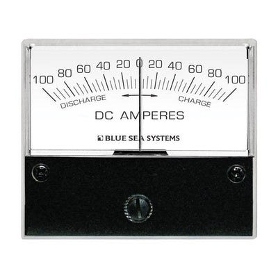 Blue Sea 8253 DC Zero Center Analog Ammeter - 2-3/4" Face, 100-0-100 Amperes DC [8253] - Bulluna.com