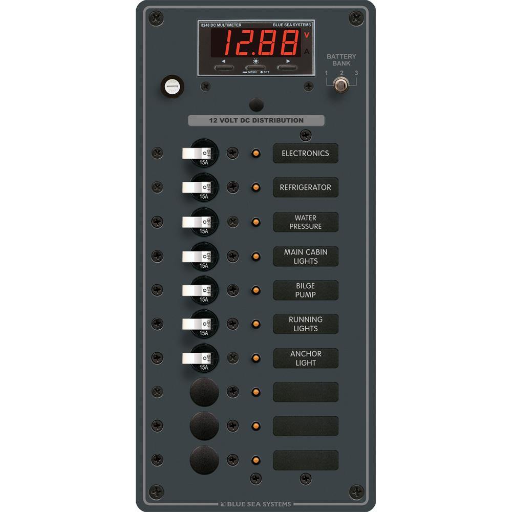Blue Sea 8402 DC 10 Position w/Multi-Function Meter [8402] - Bulluna.com
