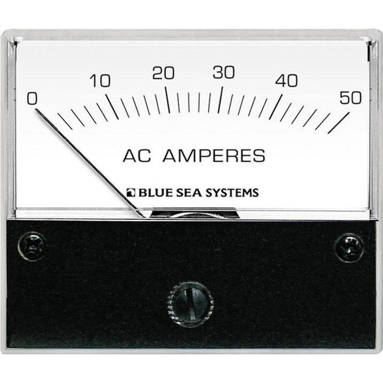 Blue Sea 9630 AC Analog Ammeter  0-50 Amperes AC [9630] - Bulluna.com