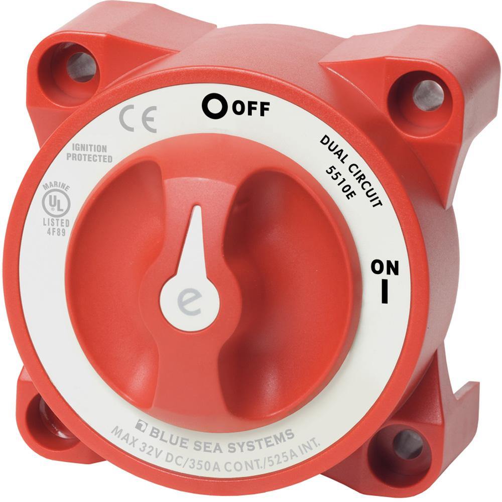 Blue Sea 5510E e-Series Dual Circuit Battery Switch [5510e] - Bulluna.com