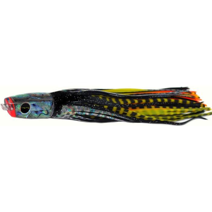 Black Bart Costa Rican Plunger Light Tackle Lure - Black Dot/Yellow Tiger - Bulluna.com