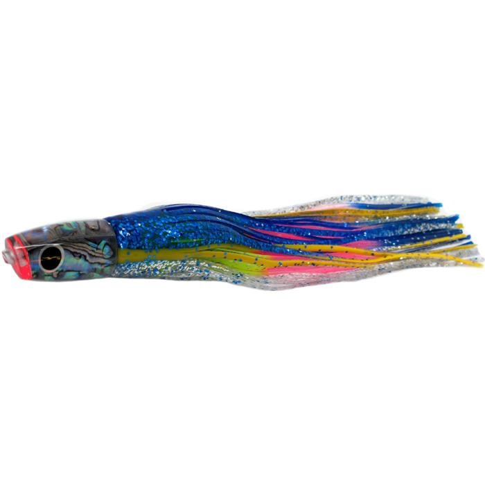 Black Bart Costa Rican Plunger Light Tackle Lure - Blue Yellow/Rainbow - Bulluna.com