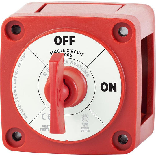 Blue Sea 6005 m-Series (Mini) Battery Switch Single Circuit ON/OFF [6005] - Bulluna.com