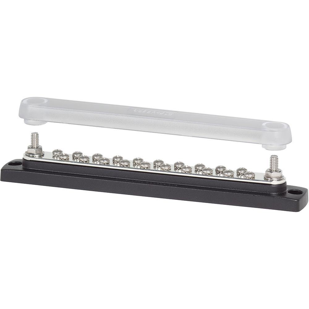 Blue Sea 2312, 150 Ampere Common Busbar 20 x 8-32 Screw Terminal with Cover [2312] - Bulluna.com