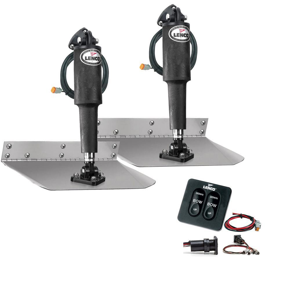 Lenco 9" x 12" Standard Trim Tab Kit w/Standard Integrated Switch Kit 12V [15104-102] - Bulluna.com