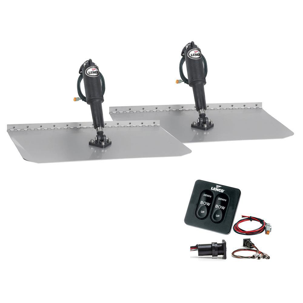 Lenco 12"x12" Standard Trim Tab Kit w/Standard Integrated Switch 12V [15105-102] - Bulluna.com