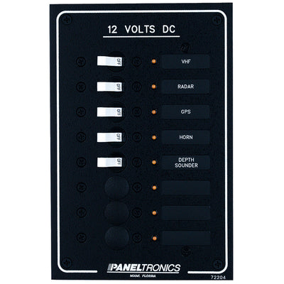 Paneltronics Standard DC 8 Position Breaker Panel w/LEDs [9972204B] - Bulluna.com
