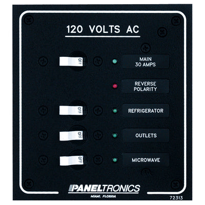 Paneltronics Standard AC 3 Position Breaker Panel & Main w/LEDs [9972313B] - Bulluna.com