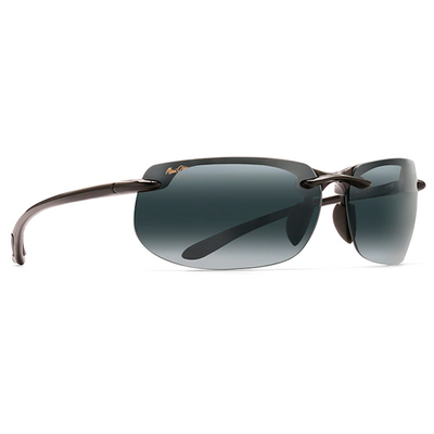 Maui Jim Banyans Gloss Black - Neutral Grey Sunglasses - Bulluna.com