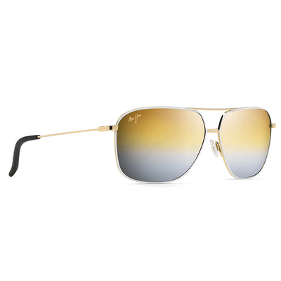 Maui Jim Kami Gold with White - Gold To Silver Sunglasses - Bulluna.com