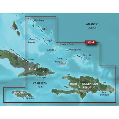 Garmin BlueChart g3 Vision HD - VUS029R - Southern Bahamas - microSD/SD [010-C0730-00] - Bulluna.com