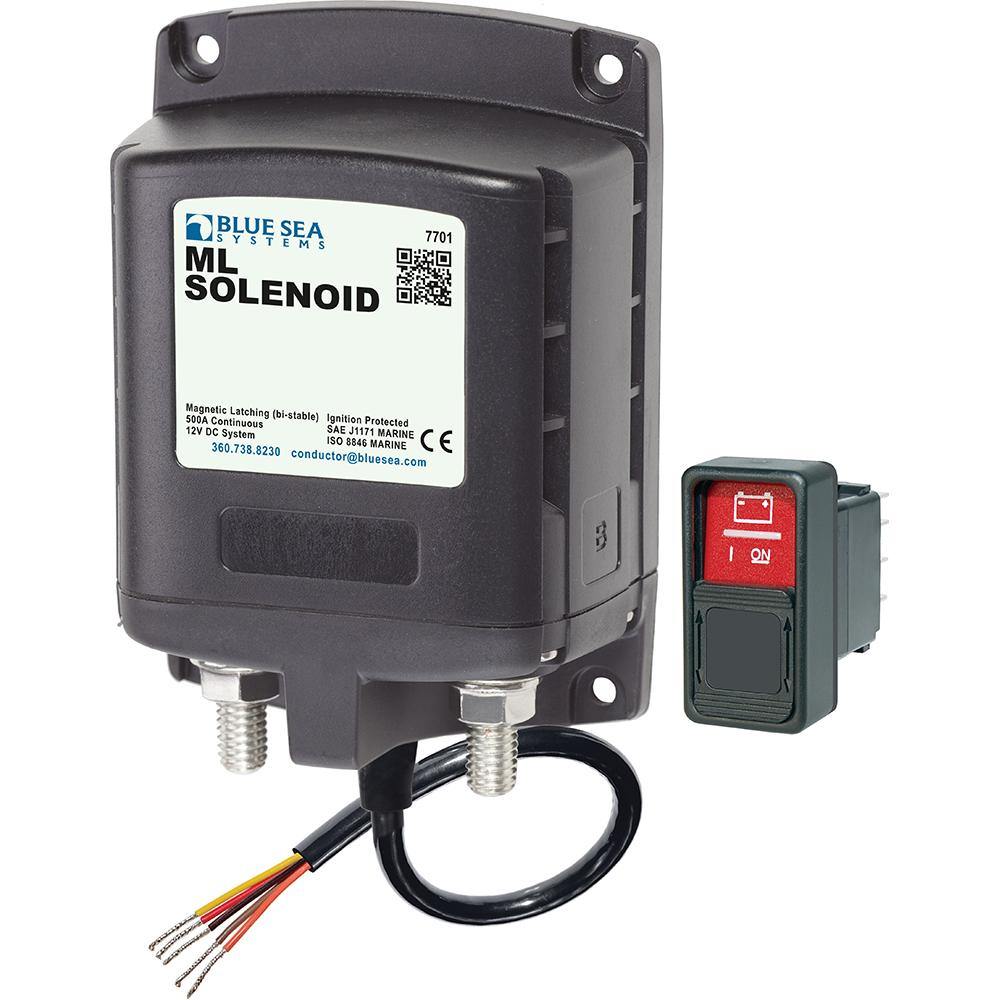 Blue Sea 7701 ML-Series Solenoid w/Contura Switch 12VDC [7701] - Bulluna.com