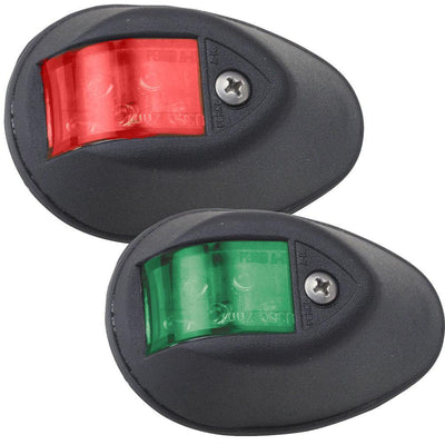 Perko LED Sidelights - Red/Green - 12V - Black Housing [0602DP1BLK] - Bulluna.com