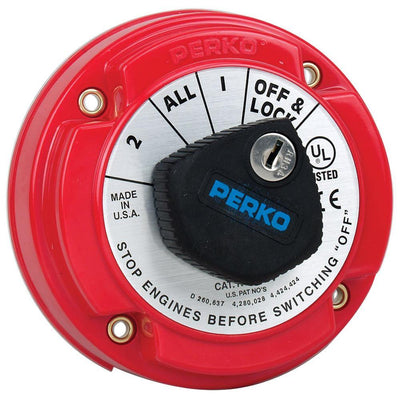 Perko 8504DP Medium Duty Battery Selector Switch w/Alternator Field Disconnect & Key Lock [8504DP] - Bulluna.com