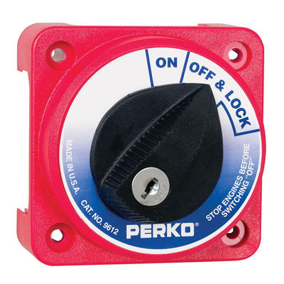 Perko 9612DP Compact Medium Duty Main Battery Disconnect Switch w/Key Lock [9612DP] - Bulluna.com