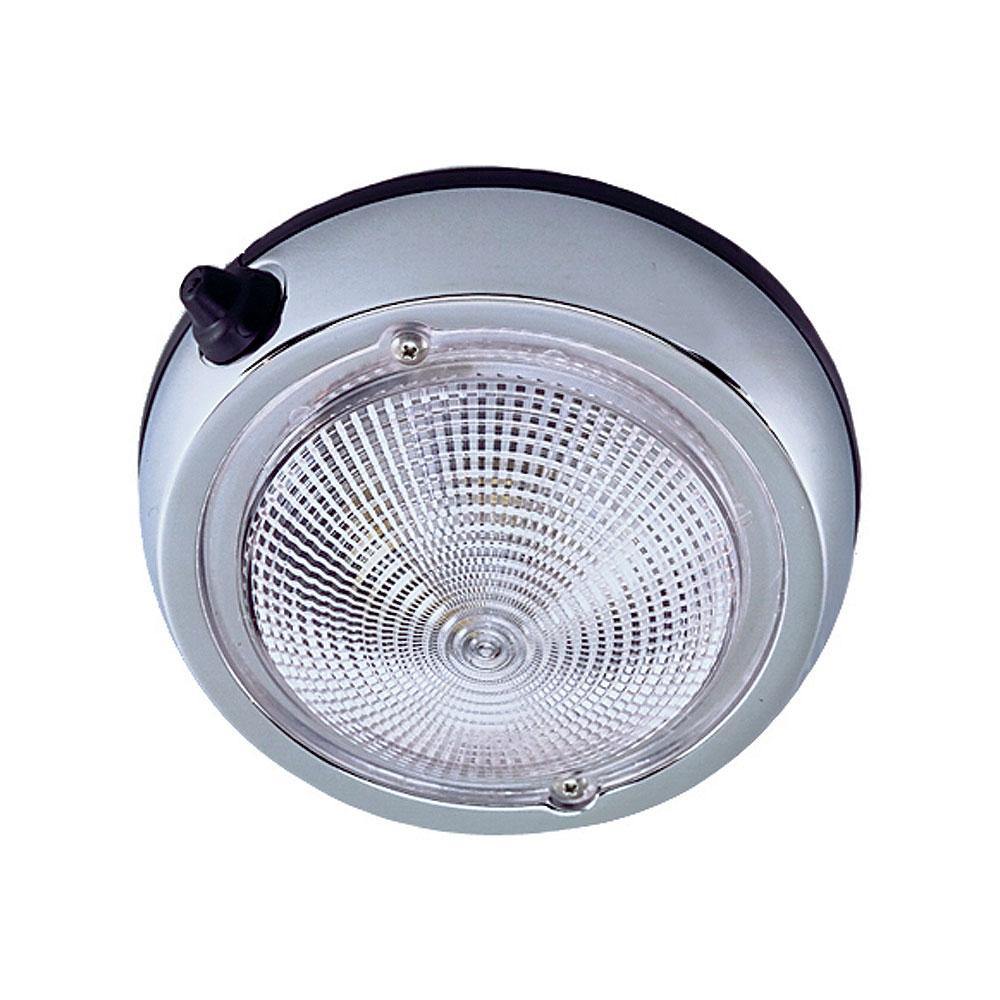 Perko Surface Mount Dome Light - 5" O.D.(4" Lens) - Chrome Plated [0300DP1CHR] - Bulluna.com