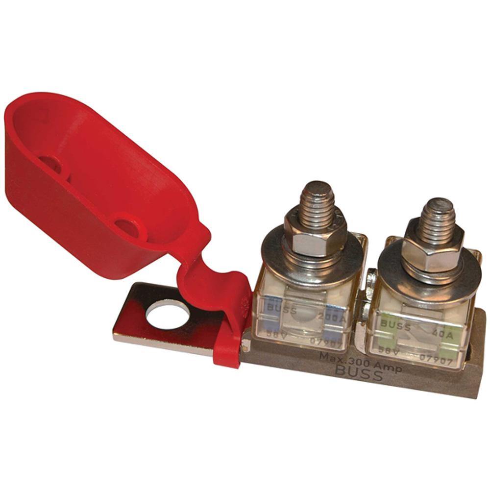 Blue Sea 2151 Terminal Fuse Block - 3/8" Mounting Hole - 2 Terminal Studs [2151] - Bulluna.com