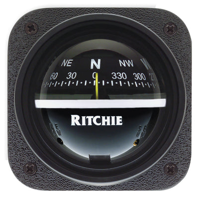 Ritchie V-537 Explorer Compass - Bulkhead Mount - Black Dial [V-537] - Bulluna.com