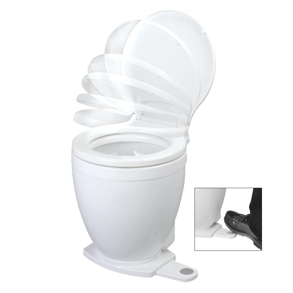 Jabsco Lite Flush Electric 12V Toilet w/Footswitch [58500-0012] - Bulluna.com