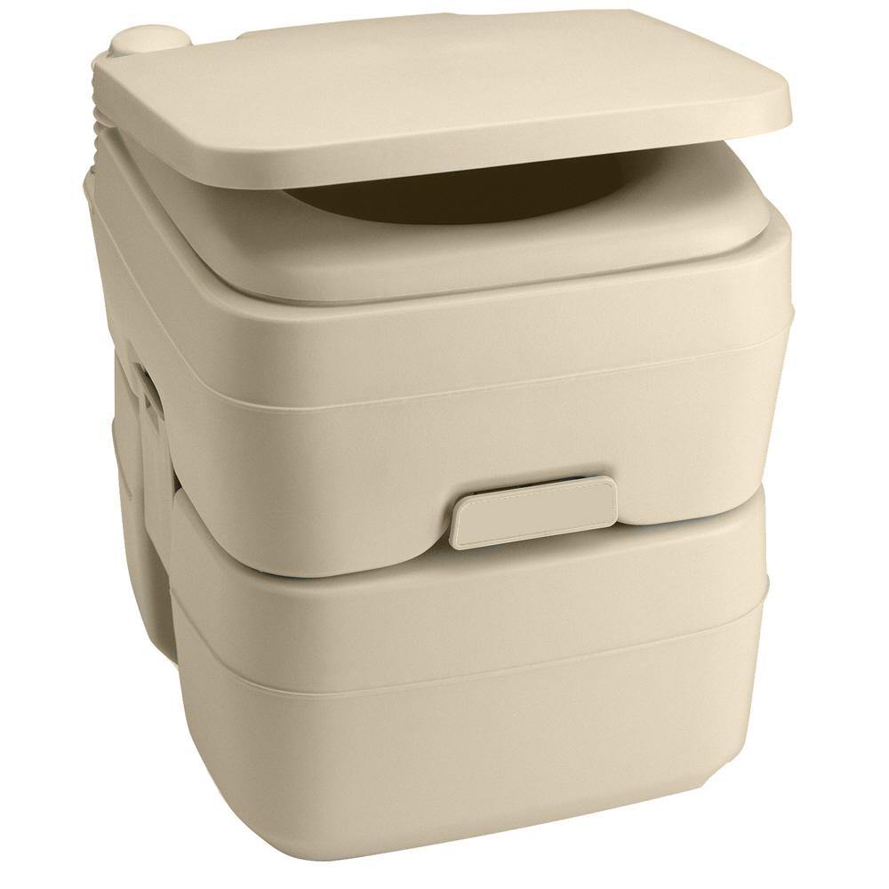 Dometic 965 Portable Toilet w/Mounting Brackets- 5 Gallon - Parchment [311096502] - Bulluna.com