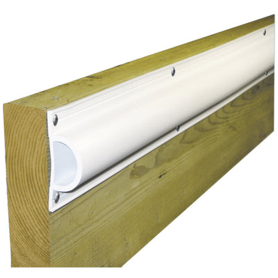 Dock Edge Standard "D" PVC Profile 16ft Roll - White [1190-F] - Bulluna.com
