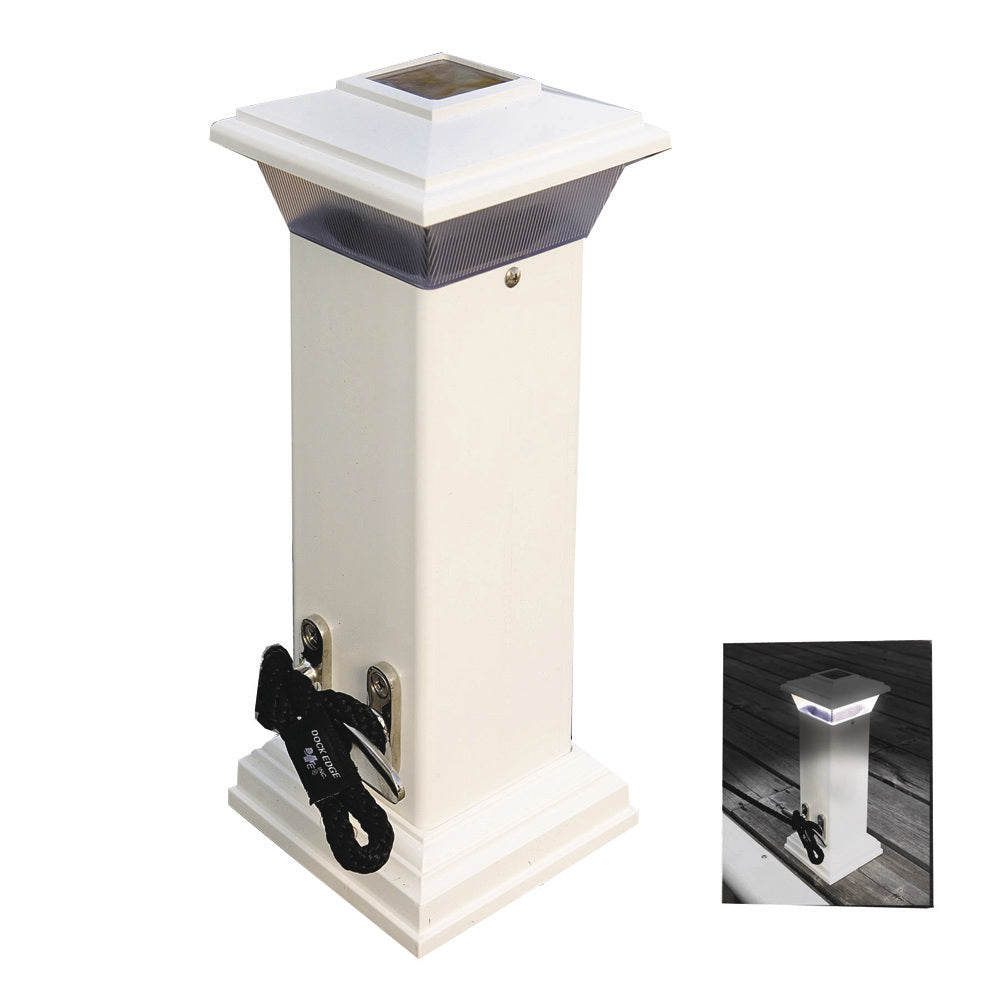 Dock Edge Cleatlite Solar Dock Light w/SS Mooring Cleat 12" [96-250-F] - Bulluna.com