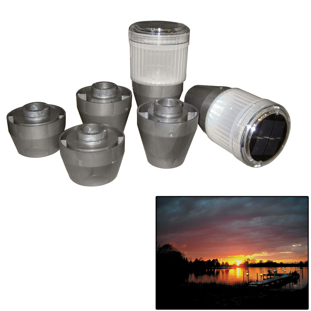 Dock Edge Postlite Solar LED Post Light 2pk [96-258-F] - Bulluna.com