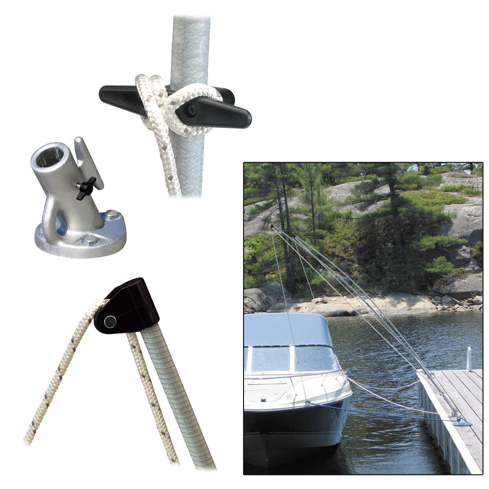 Dock Edge Premium Mooring Whips 2PC 8ft 2,500 LBS up to 18ft [3200-F] - Bulluna.com