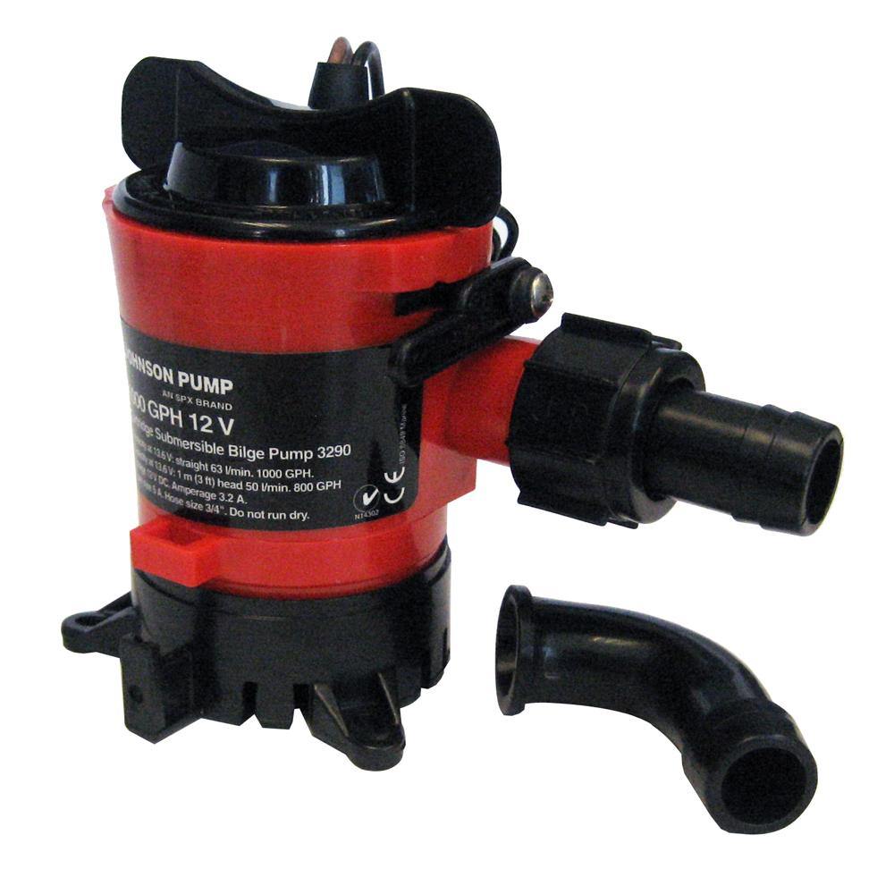 Johnson Pump 1000 GPH Bilge Pump 3/4" 12V Dura Ports [32903] - Bulluna.com