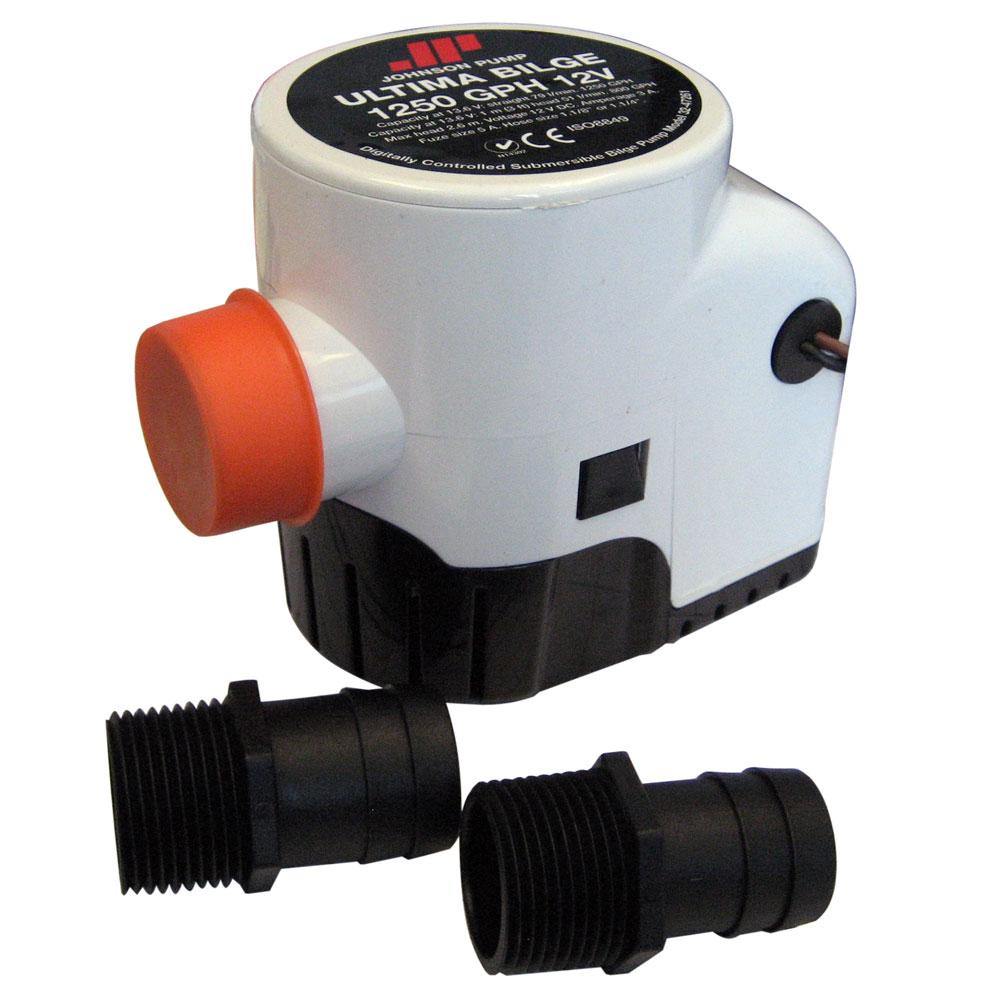 Johnson Pump Ultima Bilge 1250 GPH 1-1/8" & 1-1/4" Hose [32-47261-002] - Bulluna.com