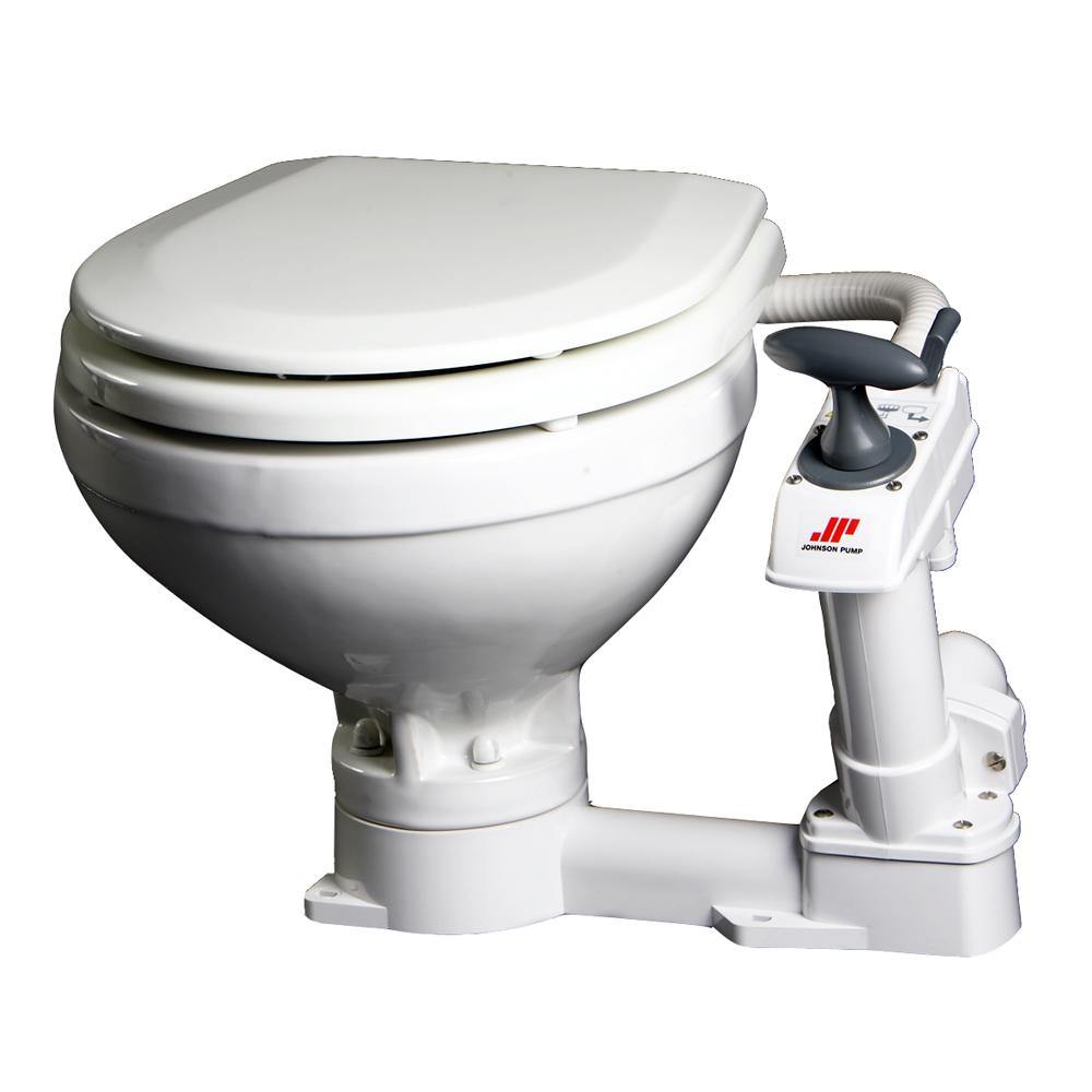 Johnson Pump Compact Manual Toilet [80-47229-01] - Bulluna.com