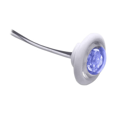 Innovative Lighting LED Bulkhead/Livewell Light "The Shortie" Blue LED w/ White Grommet [011-2540-7] - Bulluna.com