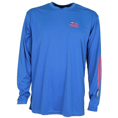 Aftco Spangled Royal Long Sleeve Shirt - Bulluna.com