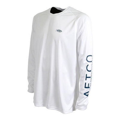 Aftco Samurai White Long Sleeve Sun Protection Shirt - Bulluna.com