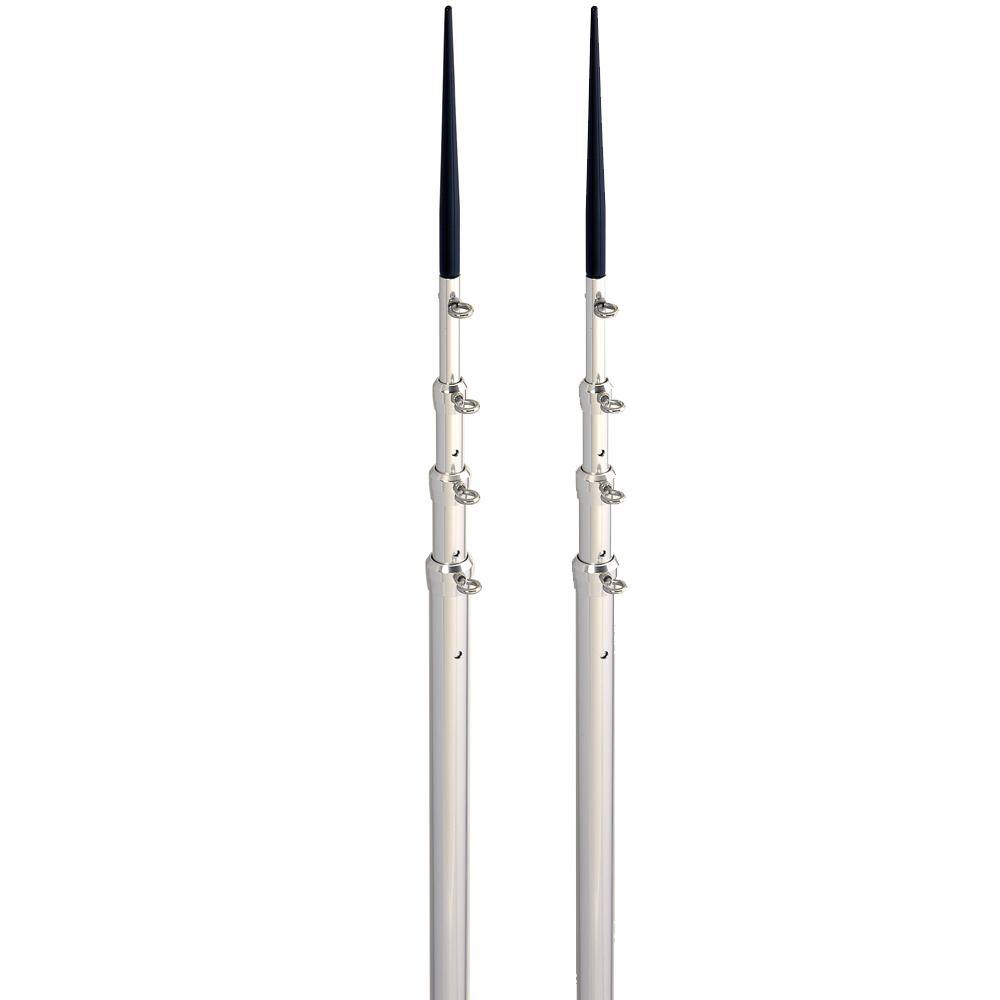 Lee's 16.5' Bright Silver Black Spike Telescopic Poles f/Sidewinder [TX3916SL/SL] - Bulluna.com