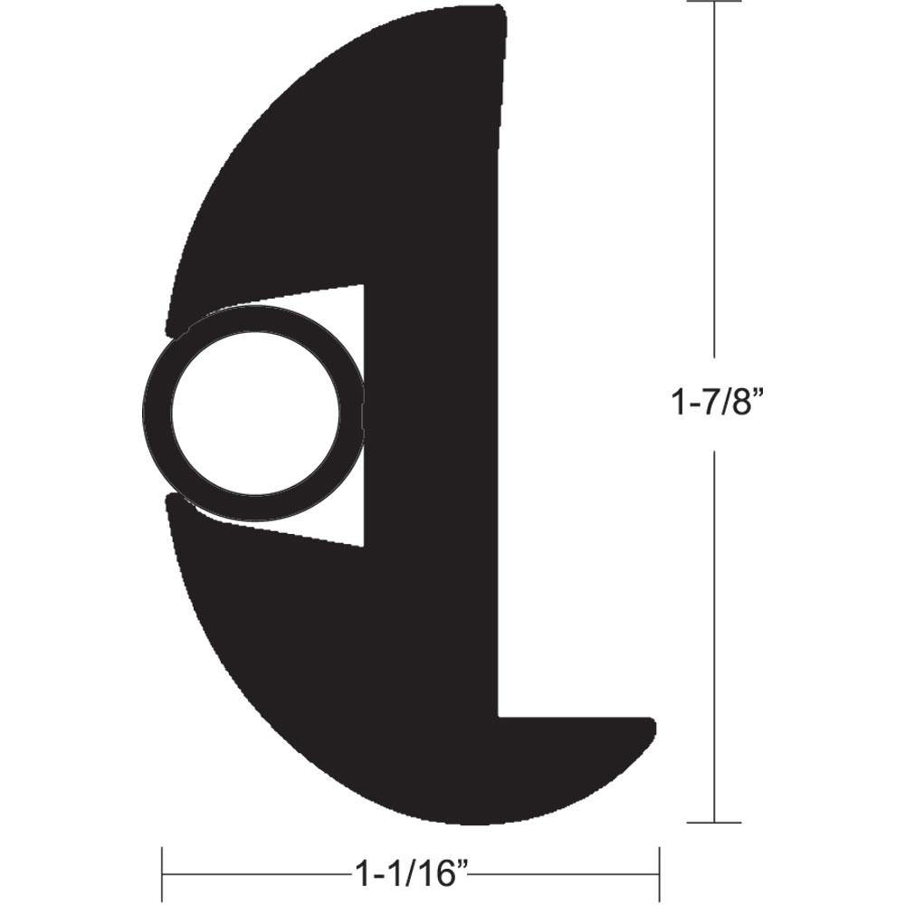 TACO Flex Vinyl Rub Rail Kit - Black w/Black Insert - 70' - 1-7/8" x 1-1/16" [V11-2423BBK70-2] - Bulluna.com