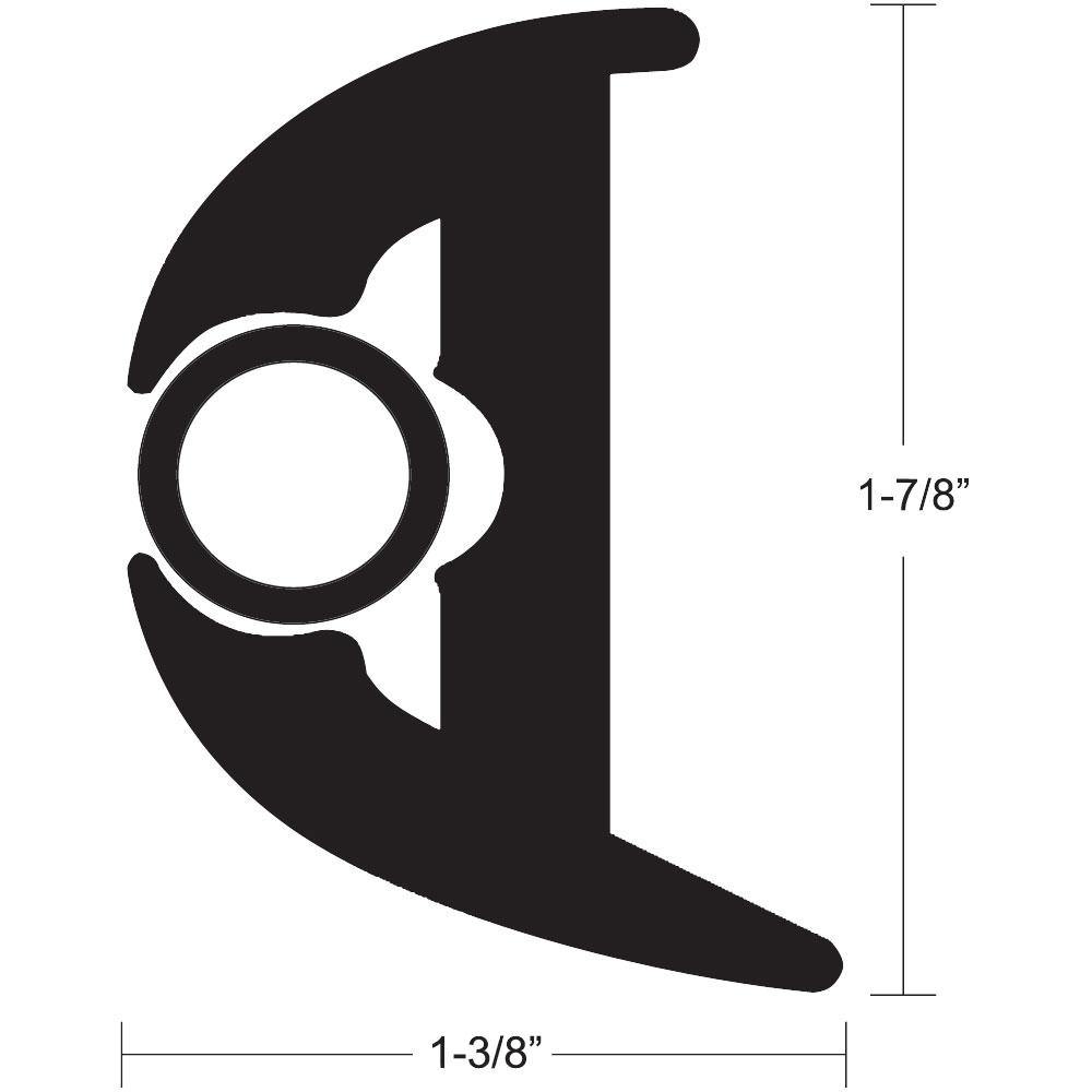 TACO Flex Vinyl Rub Rail Kit - Black w/Black Insert - 70' - 1-7/8" x 1-3/8" [V11-3426BBK70-2] - Bulluna.com