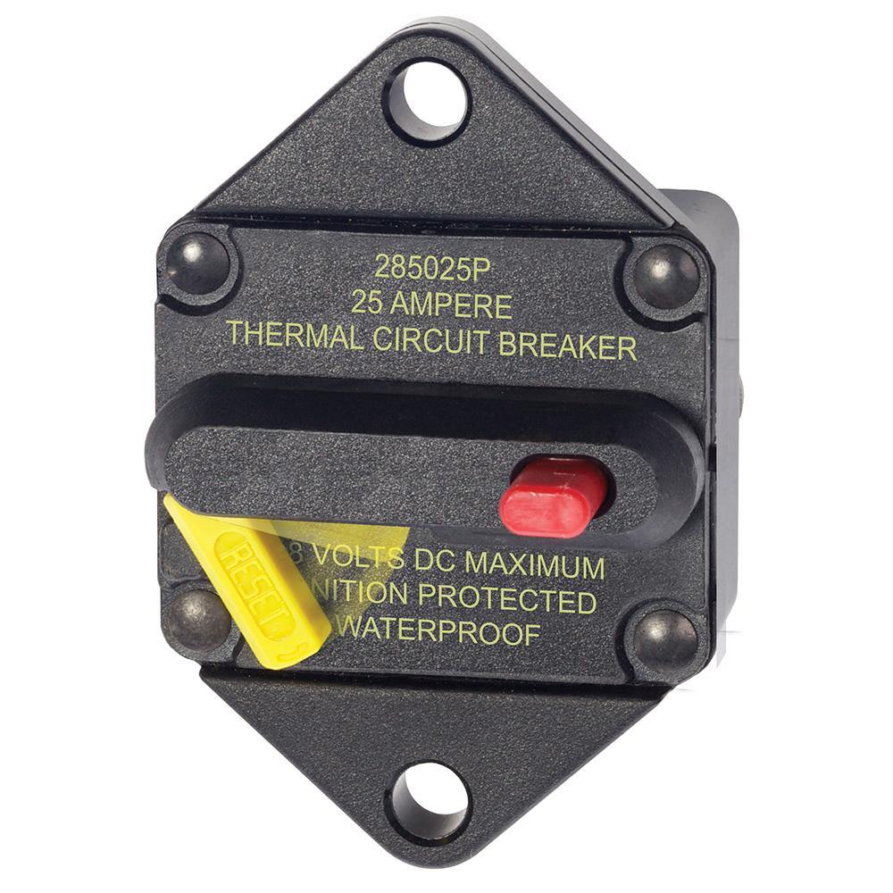 Blue Sea 7080 25 Amp Circuit Breaker Panel Mount 285 Series [7080] - Bulluna.com