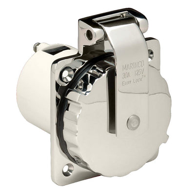 Marinco 303SSEL-B 30A Power Inlet - Stainless Steel - 125V [303SSEL-B] - Bulluna.com