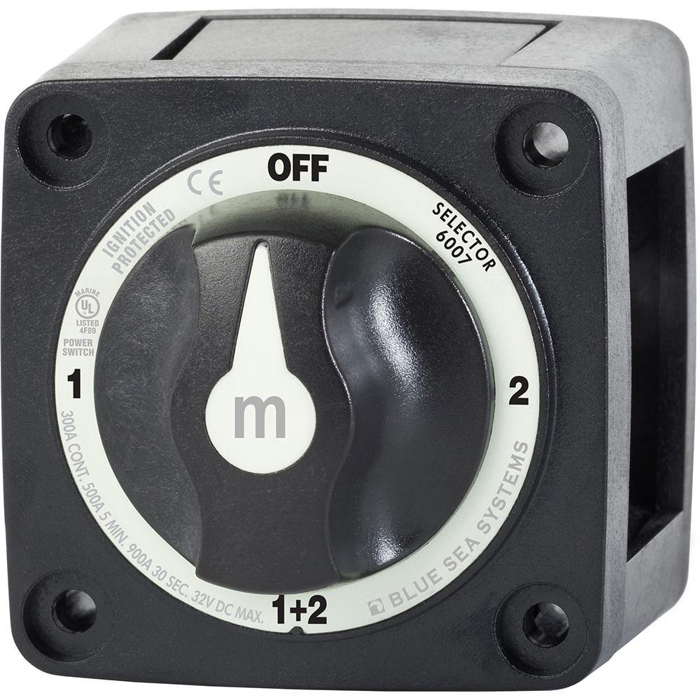 Blue Sea 6007200 Battery Switch Mini - 4 Position - Black [6007200] - Bulluna.com