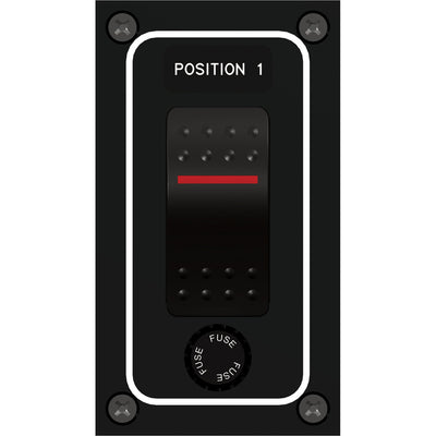 Paneltronics Waterproof Panel - DC 1-Position Illuminated Rocker Switch & Fuse [9960010B] - Bulluna.com