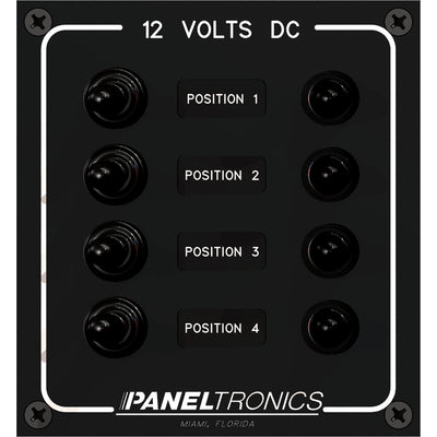 Paneltronics Waterproof Panel - DC 4-Position Toggle Switch & Circuit Breaker [9960017B] - Bulluna.com