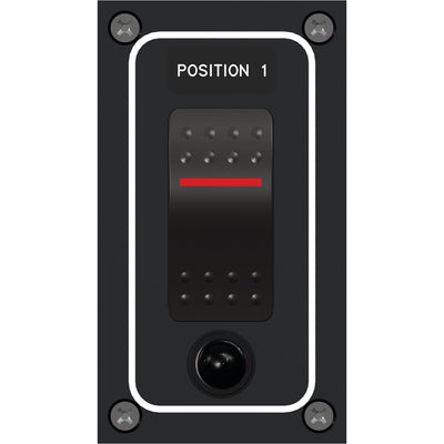 Paneltronics Waterproof Panel - DC 1-Position Illuminated Rocker Switch & Circuit Breaker [9960021B] - Bulluna.com