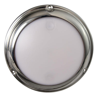 Lumitec TouchDome - Dome Light - Polished SS Finish - 2-Color White/Red Dimming [101098] - Bulluna.com