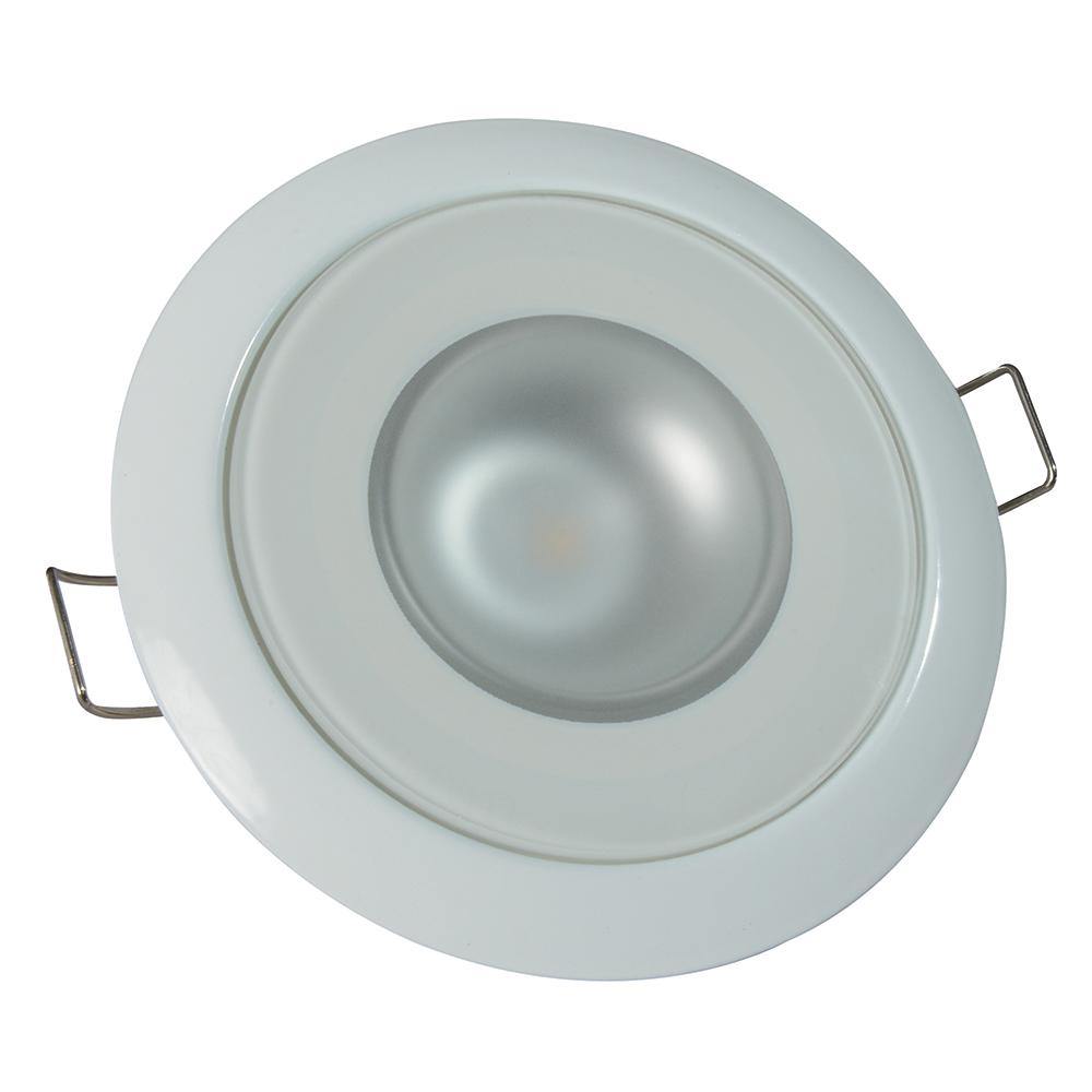 Lumitec Mirage - Flush Mount Down Light - Glass Finish/White Bezel - 4-Color White/Red/Blue/Purple Non-Dimming [113120] - Bulluna.com