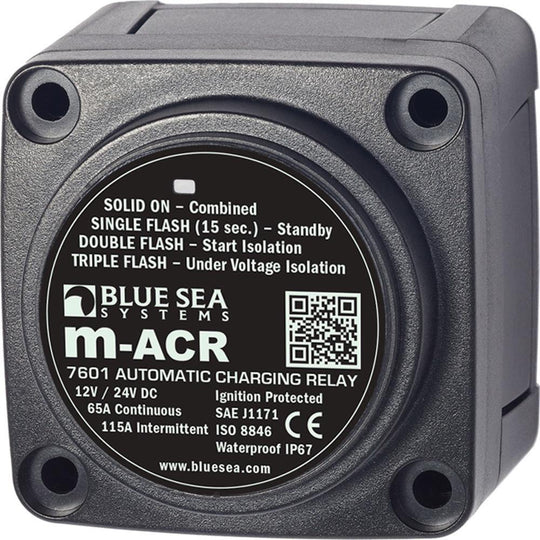 Blue Sea 7601 DC Mini ACR Automatic Charging Relay - 65 Amp [7601] - Bulluna.com