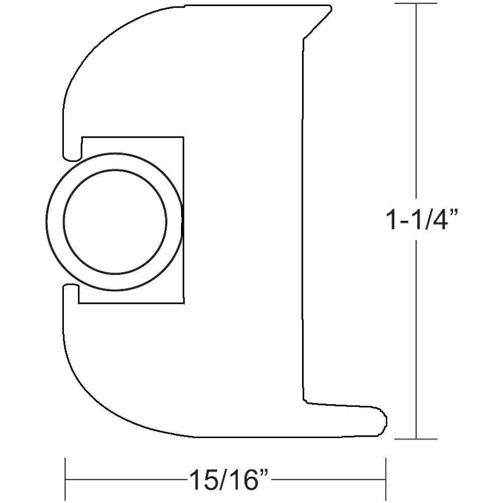 TACO Flex Vinyl Rub Rail Kit - White w/White Insert - 50' [V11-3447WWK50-2] - Bulluna.com