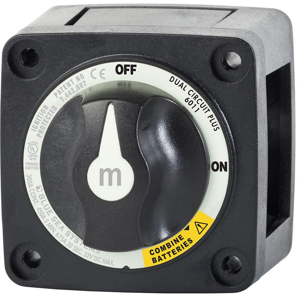 Blue Sea 6011200 m-Series Battery Switch Dual Circuit Plus - Black [6011200] - Bulluna.com